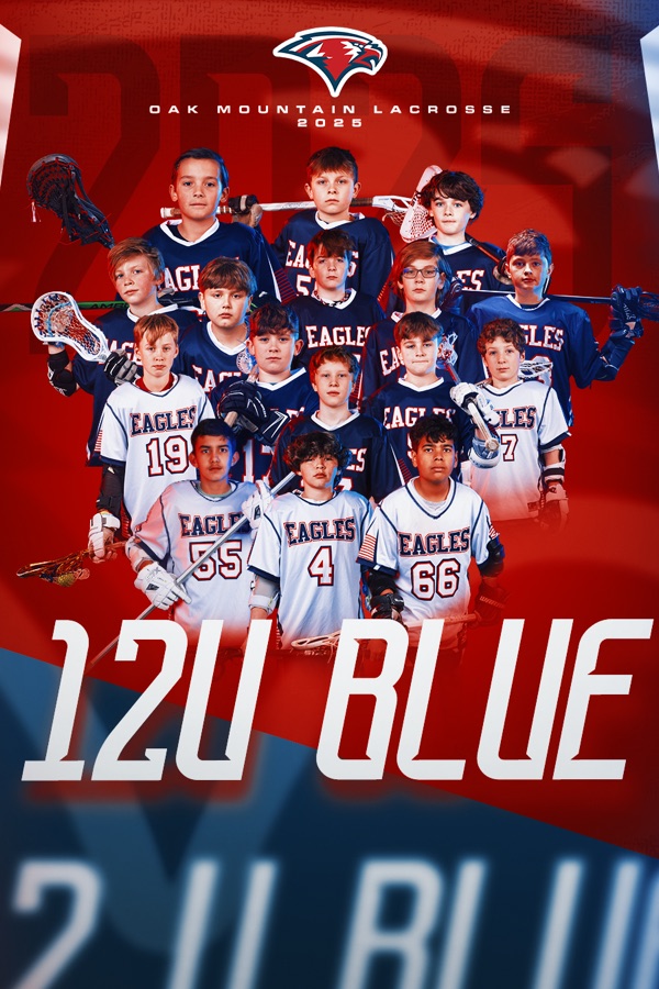 Oak Mountain Lacrosse 12U Blue team design by VIZN